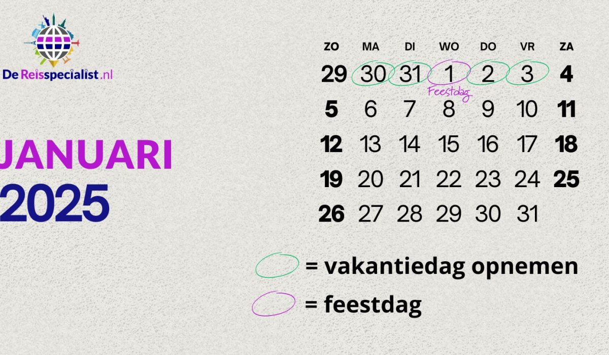 op vakantie in januari